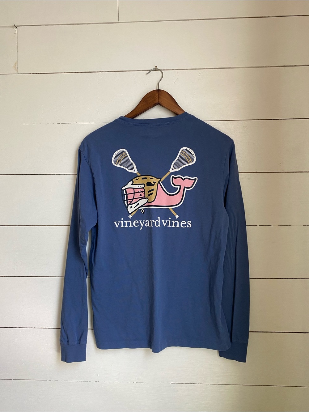 Vineyard Vines Indigo Blue Long Sleeve Pocket Tee